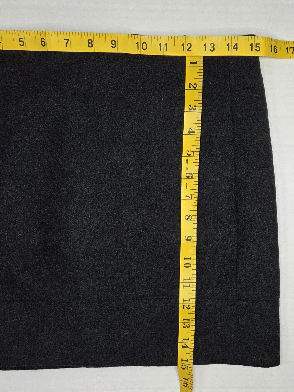 JCrew Factory Double Surge Wool Mini Skirt Size 2 Heather Charcoal Gray Preppy